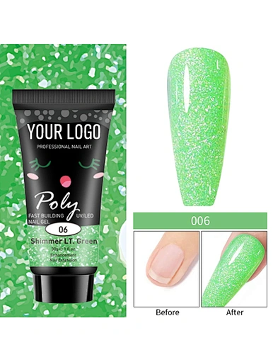 GLITTER COLOR POLY EXTENSION GEL